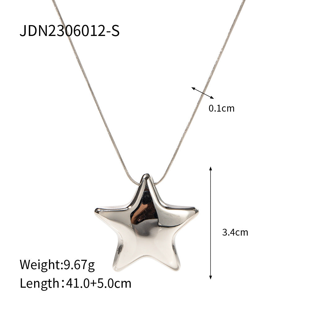 Star Pendant Necklace-Layer for Full Effect -18carat Gold Plating