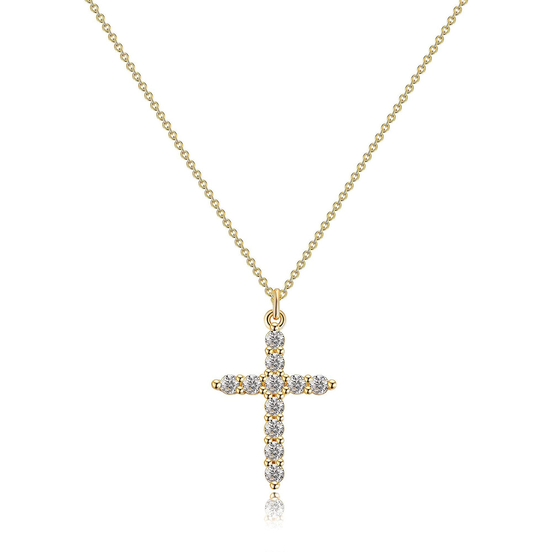 Cross with Crown Necklace